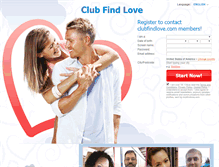 Tablet Screenshot of clubfindlove.com